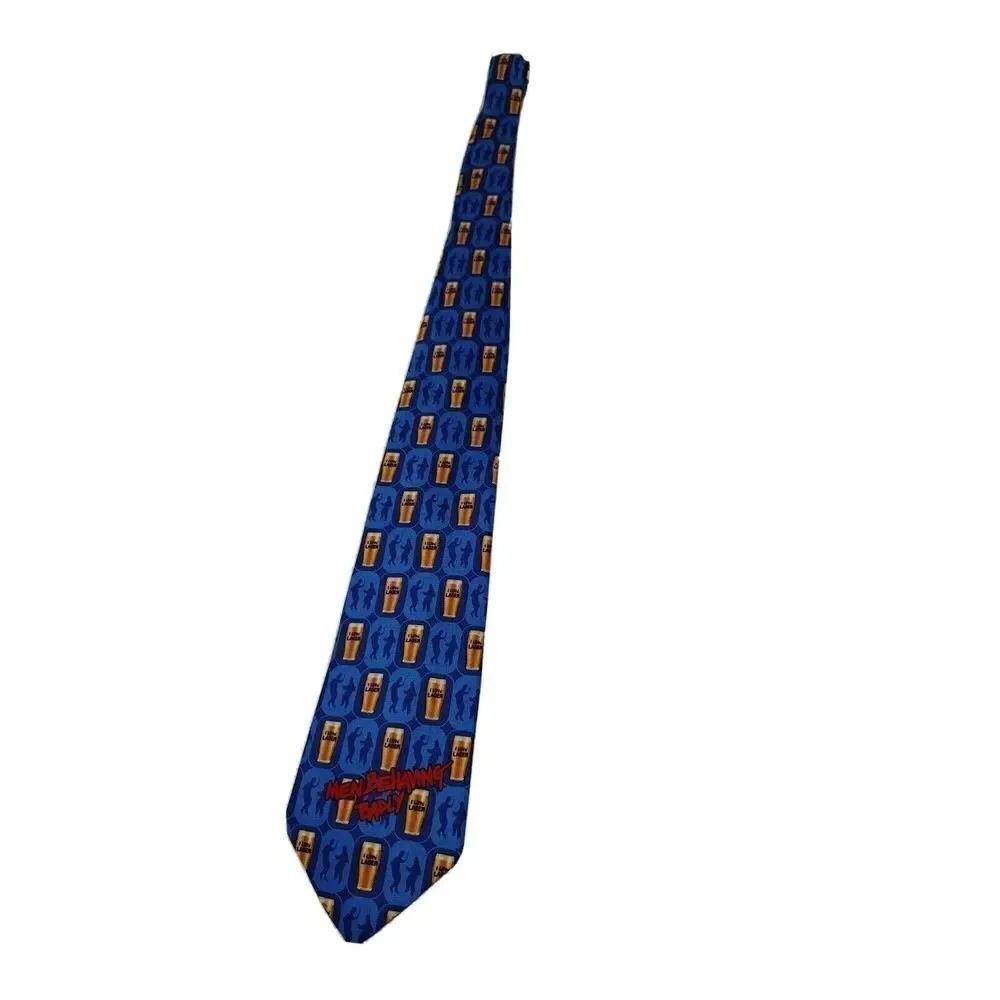 Men Behaving Badly BEER Drinking I love Lager Tie Necktie BBC Television Yoohoo